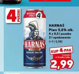 Kaufland Piwo Harnaś jasne pełne 5,8% alk. 4-pak oferta