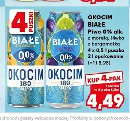 Kaufland Piwo bezalkoholowe Okocim Białe 0% z morelą 4-pak oferta