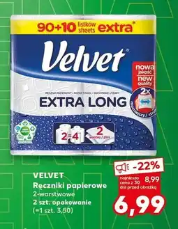 Kaufland Ręczniki papierowe Velvet Extra Long 2-warstwowe oferta