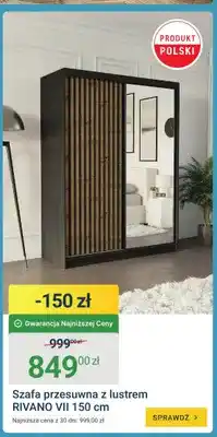 ERLI Szafa przesuwna z lustrem RIVANO VII 150cm oferta