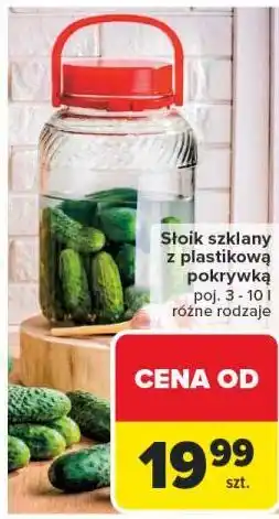 Carrefour Słoik szklany z plastikową pokrywką oferta