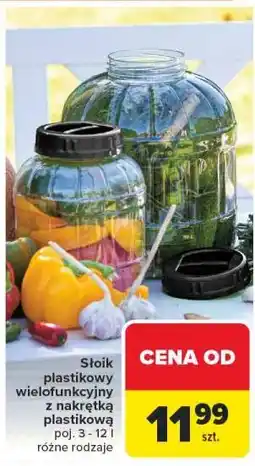 Carrefour Słoik plastikowy wielofunkcyjny z nakrętką plastikową oferta