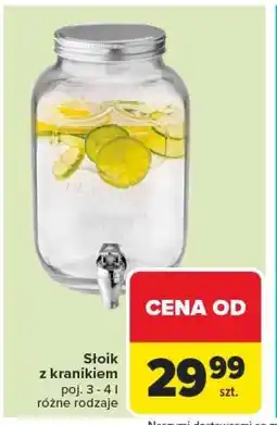 Carrefour Słoik z kranikiem oferta