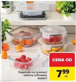 Carrefour Pojemnik na żywność szklany ryflowany MARIET oferta