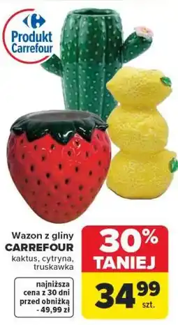 Carrefour Wazon z gliny CARREFOUR kaktus, cytryna, truskawka oferta