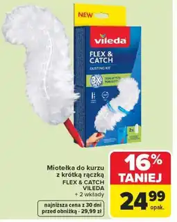 Carrefour Miotełka do kurzu z krótką rączką FLEX & CATCH VILEDA + 2 wkłady oferta