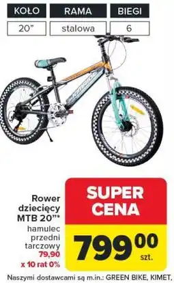 Carrefour Rower dziecięcy MTB 20 oferta