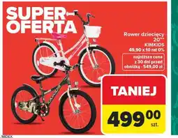 Carrefour Rower dziecięcy 20 KIMKIDS oferta