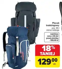 Carrefour Plecak trekkingowy poj. 35 l różne rodzaje oferta