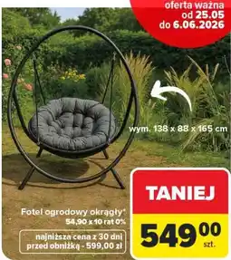 Carrefour Fotel ogrodowy okrągły oferta
