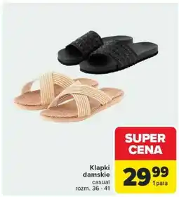 Carrefour Klapki damskie casual rozm. 36 - 41 oferta