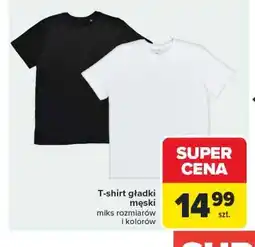 Carrefour T-shirt gładki męski oferta