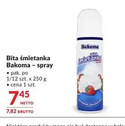 Makro Bita śmietanka Bakoma - spray oferta