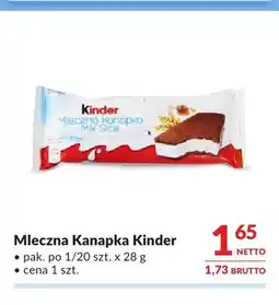 Makro Mleczna Kanapka Kinder oferta