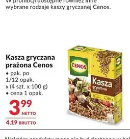 Makro Kasza gryczana prażona Cenos 4-pak oferta