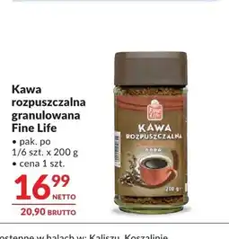 Makro Kawa rozpuszczalna granulowana Fine Life oferta