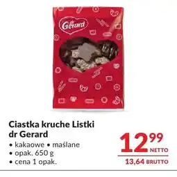 Makro Ciastka kruche Listki dr Gerard maślane oferta