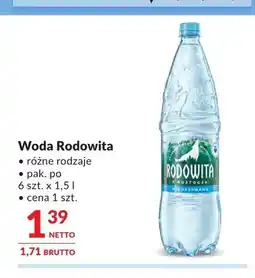 Makro Woda Rodowita z Roztocza niegazowana oferta