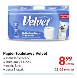 Makro Papier toaletowy Velvet delikatnie biały oferta