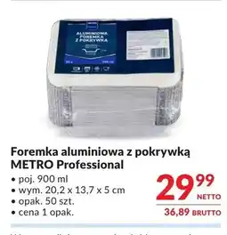 Makro Foremka aluminiowa z pokrywką METRO Professional 900ml 20,2x13,7x5cm oferta