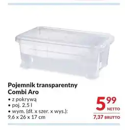 Makro Pojemnik transparentny Combi Aro z pokrywą 2,5l 9,6x26x17cm oferta