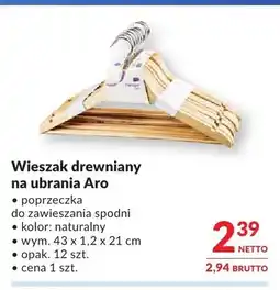 Makro Wieszak drewniany na ubrania Aro oferta