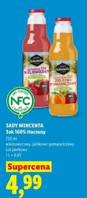 Lidl Sok 100% tłoczony Sady Wincenta jabłkowy oferta