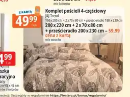 E.Leclerc Komplet pościeli 4-częściowy J&J Trend 160x200cm + 2x70x80cm + prześcieradło 180x230cm oferta