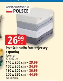 E.Leclerc Prześcieradło frotte/jersey z gumką Tecomat 90x200cm oferta