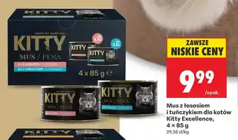 Mus z łososiem i tuńczykiem dla kotów Kitty Excellence 4-pak