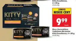 Biedronka Mus z kurczakiem i indykiem dla kotów Kitty Excellence 4-pak oferta