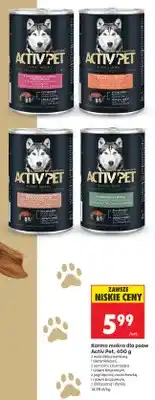 Biedronka Karma mokra dla psów Activ Pet z dziczyzną i dynią oferta