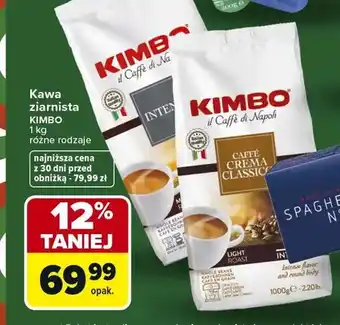 Carrefour Kawa ziarnista Kimbo Intenso oferta