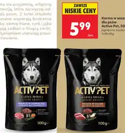 Biedronka Karma w saszetce dla psów Activ Pet oferta