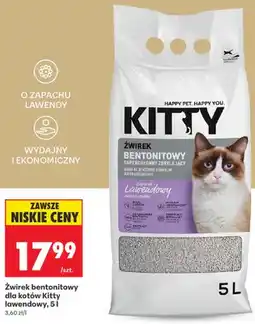 Biedronka Żwirek bentonitowy dla kotów Kitty lawendowy oferta