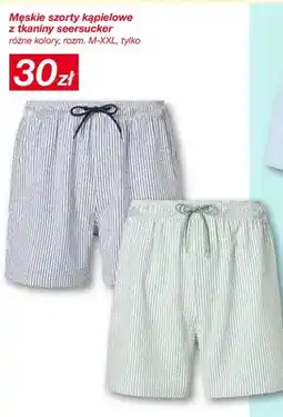 KiK Męskie szorty kąpielowe z tkaniny seersucker rozm. M-XXL oferta