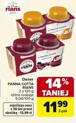Carrefour Deser Panna Cotta Mixed Berries Rians 2-pak oferta