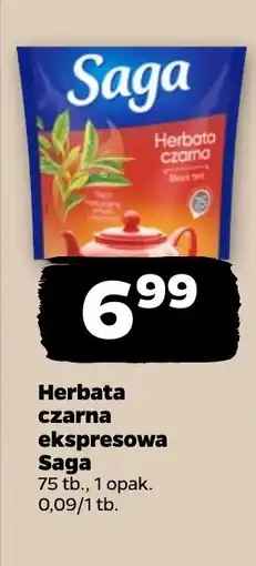 Netto Herbata czarna ekspresowa Saga oferta