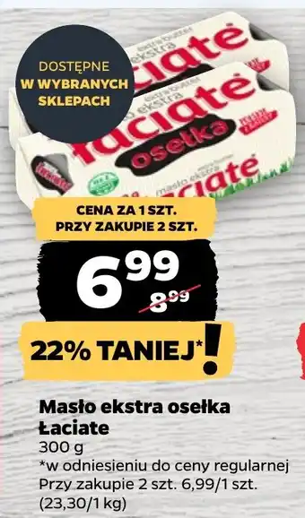 Netto Masło ekstra osełka Łaciate oferta