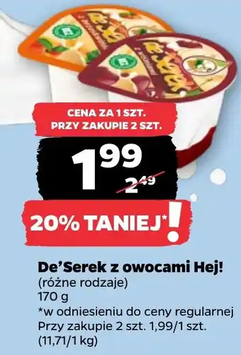 Netto De'Serek z owocami Hej! oferta
