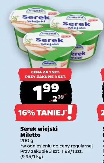 Netto Serek wiejski Miletto oferta