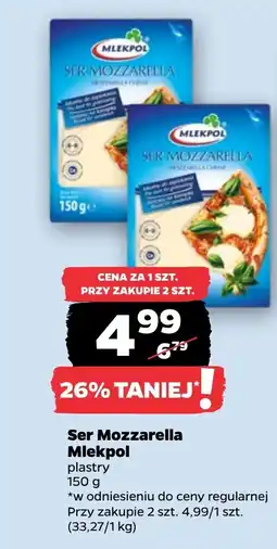 Netto Ser Mozzarella Mlekpol plastry oferta