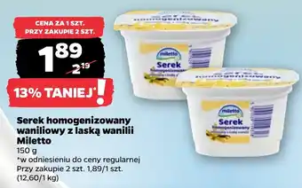 Netto Serek homogenizowany waniliowy z laską wanilii Miletto oferta