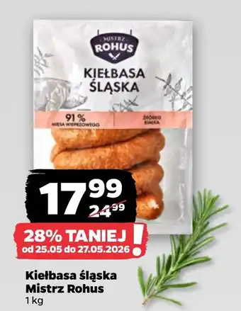 Netto Kiełbasa śląska Mistrz Rohus oferta