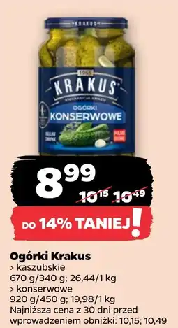 Netto Ogórki Krakus oferta