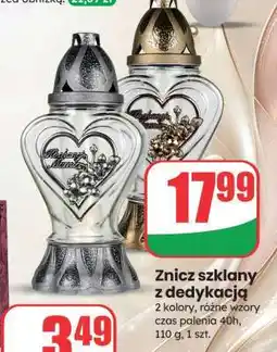 Dino Znicz szklany z dedykacją oferta
