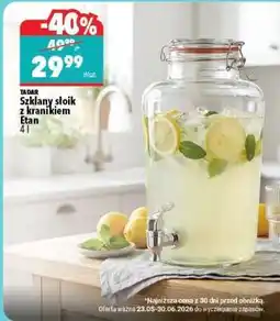 Biedronka Szklany słoik z kranikiem Etan 4 l oferta
