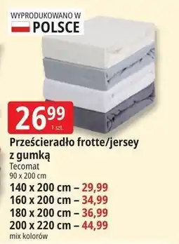 E.Leclerc Prześcieradło frotte/jersey z gumką Tecomat 90 x 200 cm oferta