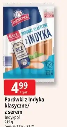 E.Leclerc Parówki z indyka klasyczne/ z serem Indykpol oferta