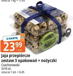 E.Leclerc Jaja przepiórcze zestaw 3 opakowań + nożyczki Czachorowski oferta